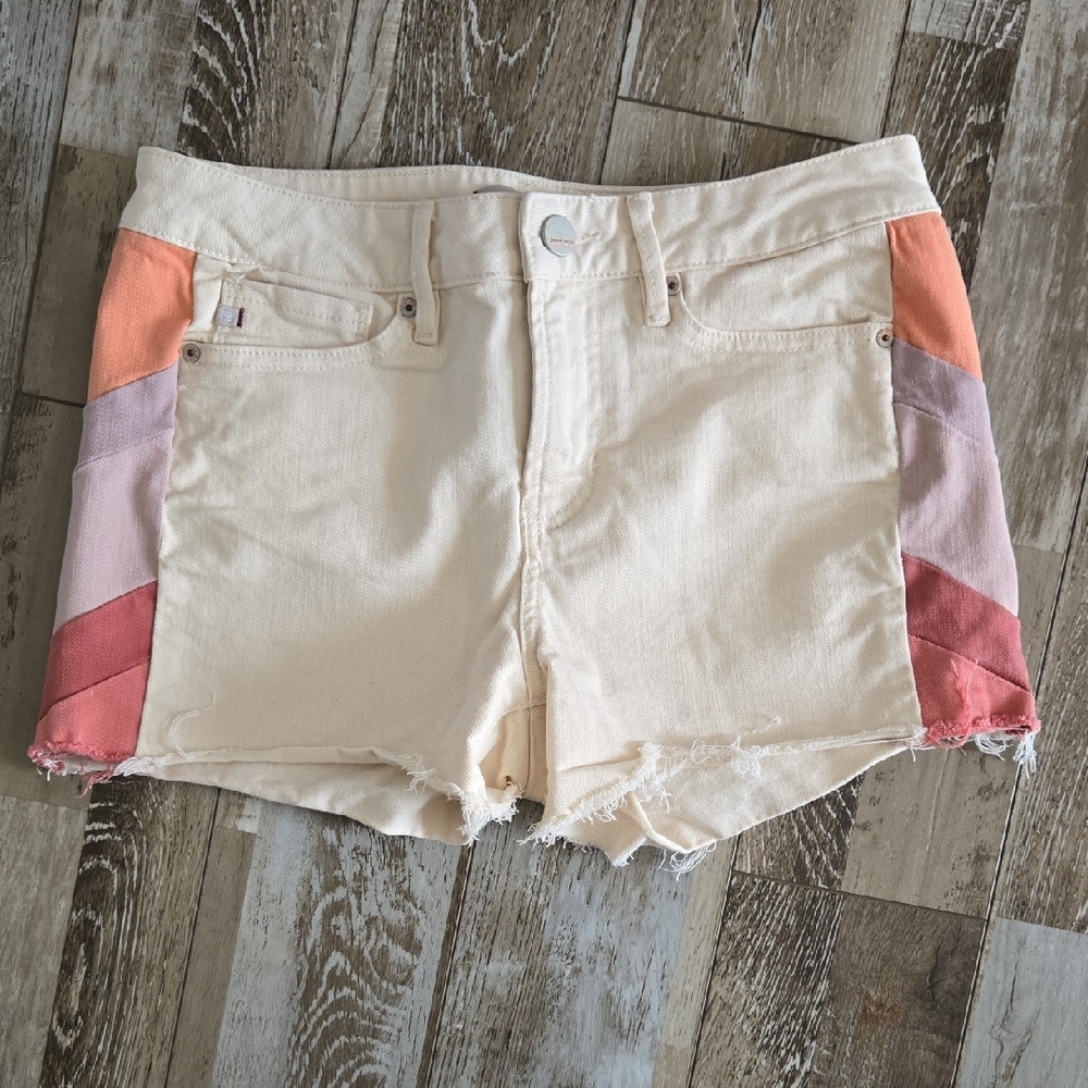 Dear John Cream and Pink Jean Shorts